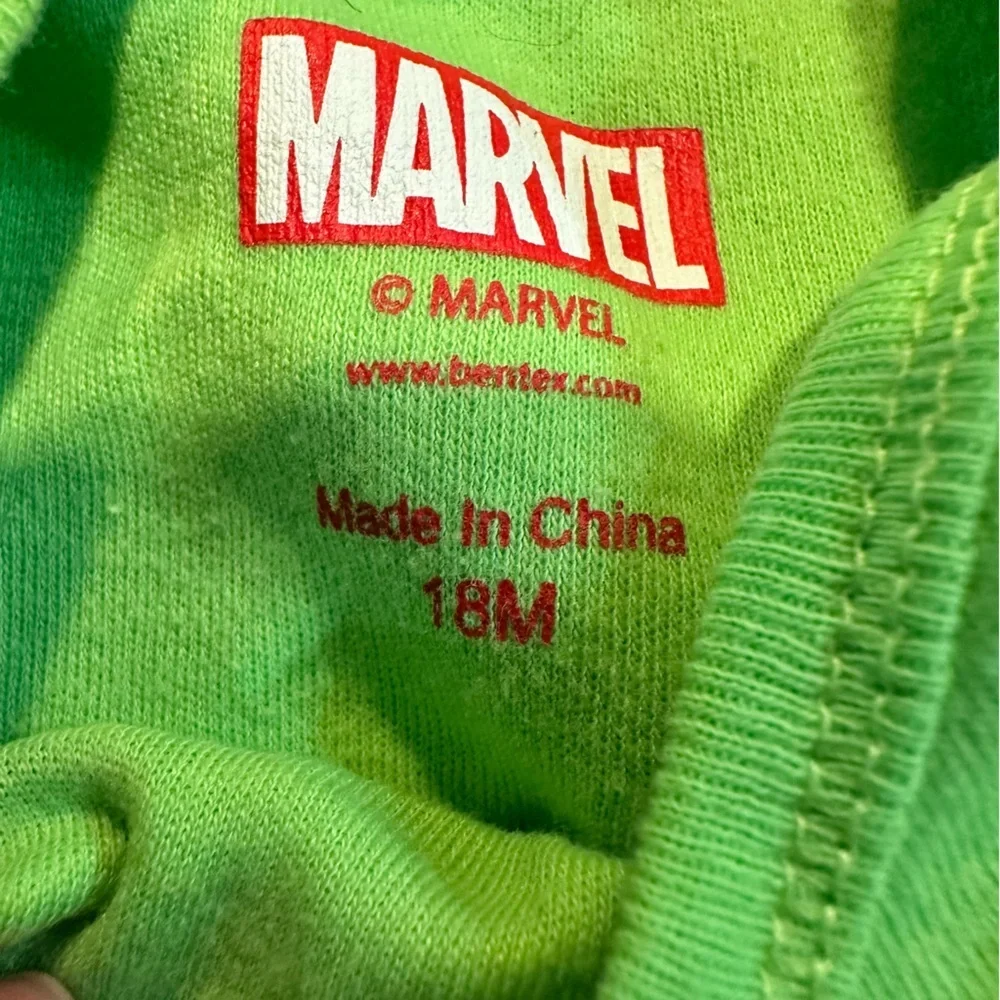 Marvel Hulk Green and Purple Baby One-Piece